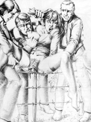 Dominant mistress forces her male slave submit to her
