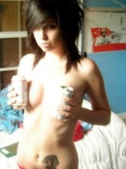 Sweet punk girls look beautiful in a half naked shots